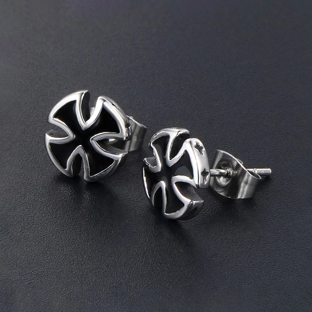 PENDRA Ironcross Vintage Iron Cross Earrings