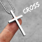 PENDRA Jesus Skull Cross Steel Necklace