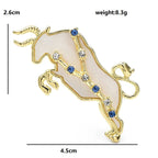 PENDRA 2 Colors Shell Taurus Brooch