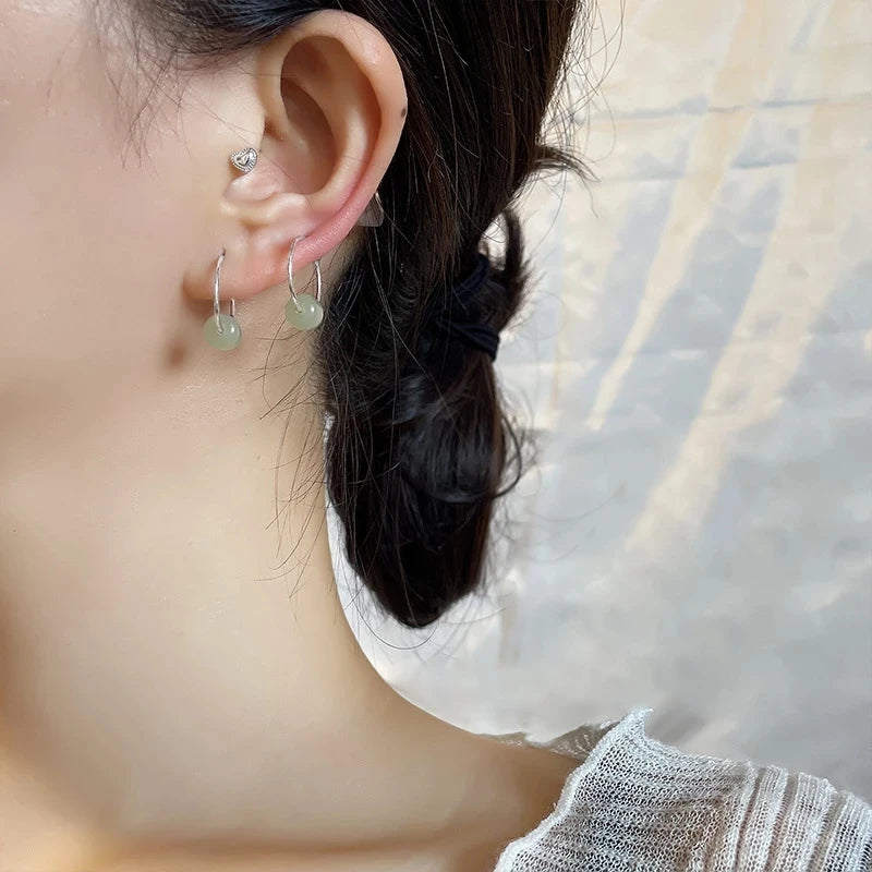 PENDRA Jade Hetian Ear Earrings