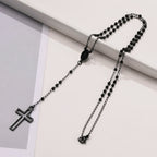 PENDRA Cross Mary Rosary Necklace