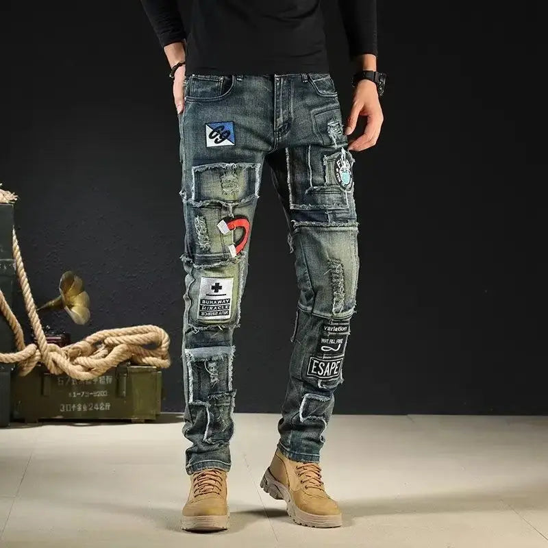 PENDRA Embroidered Fit Elastic Pants