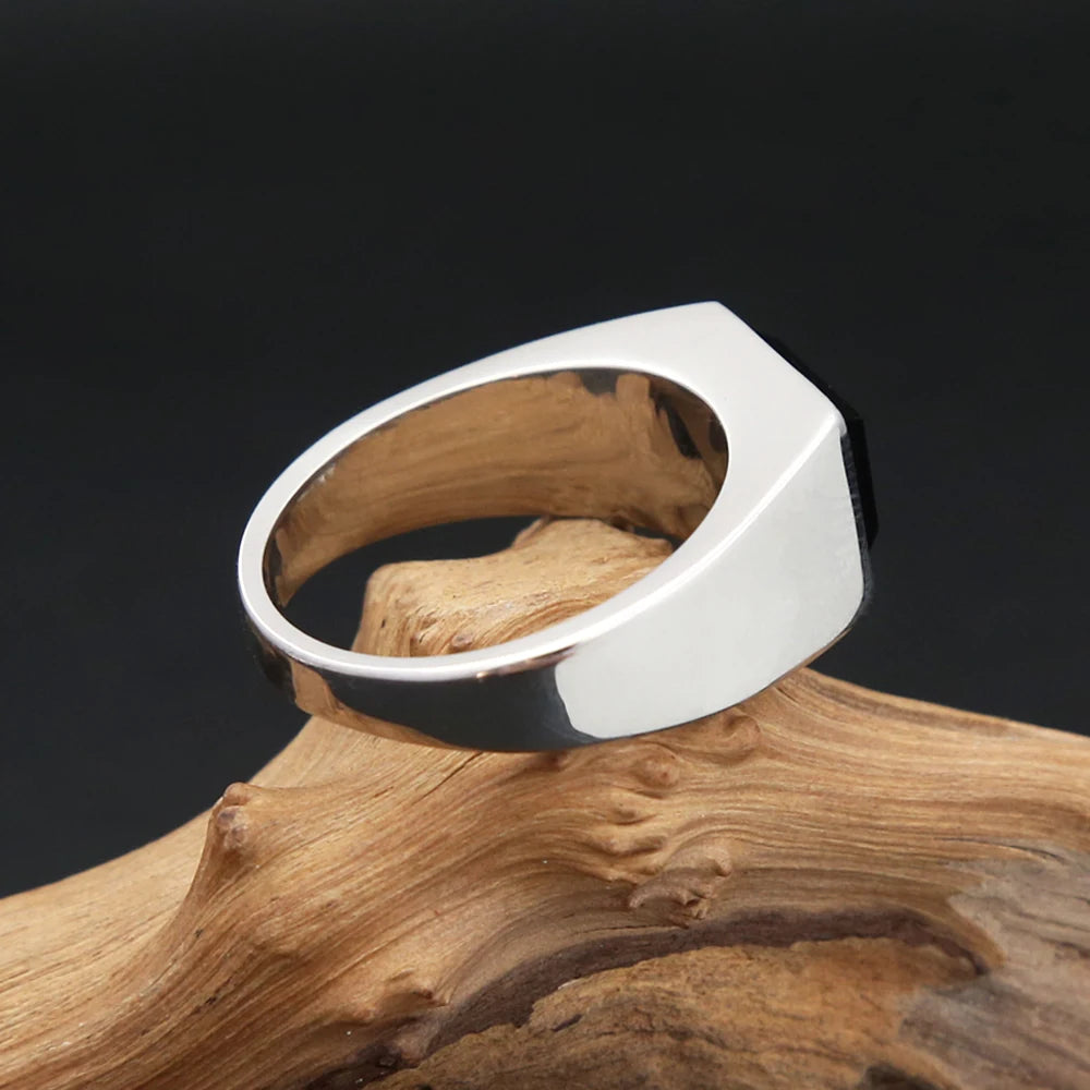 PENDRA Squareforge Gothic Square Signet Ring