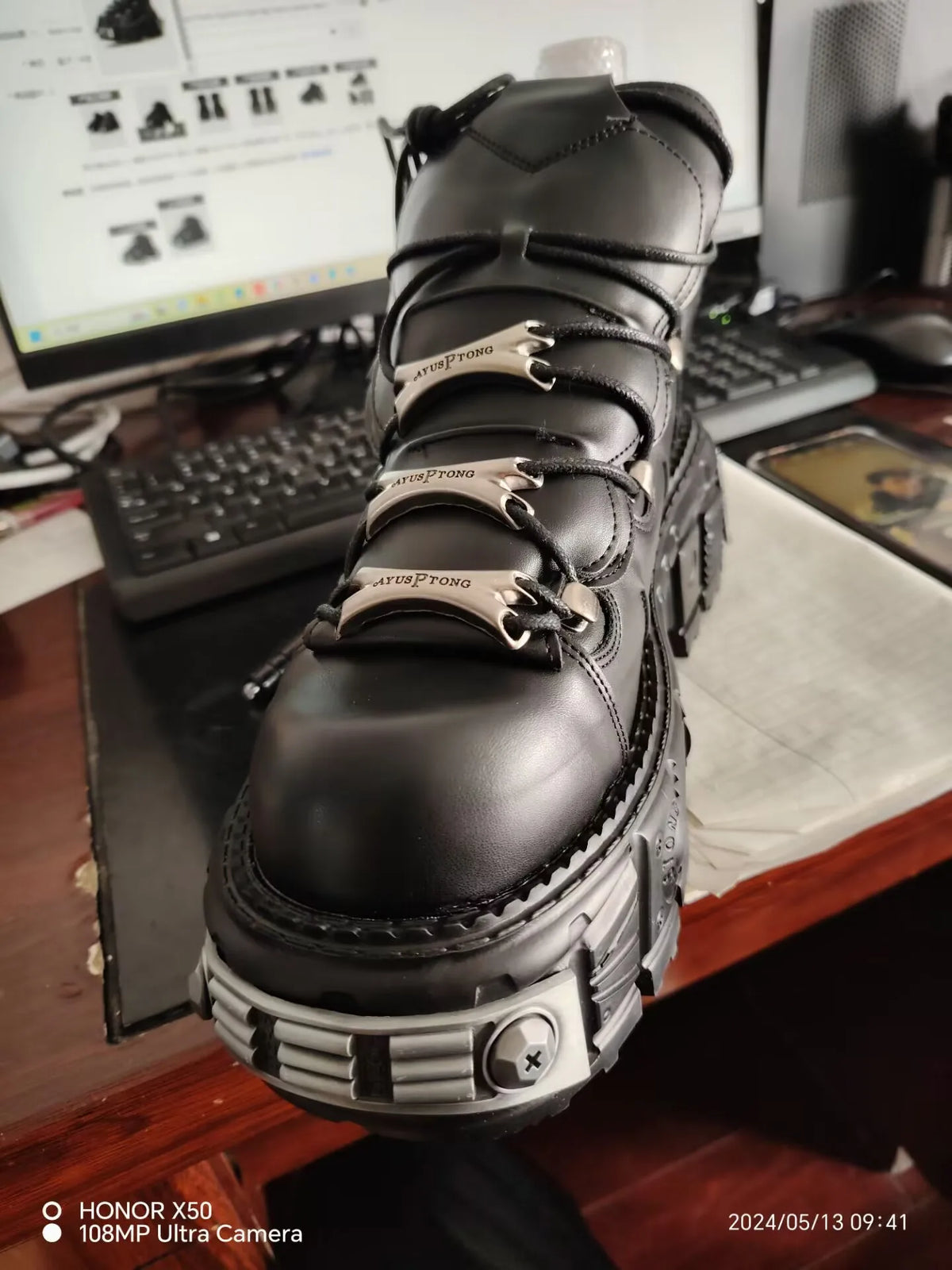 PENDRA Leather Platform Handmade Shoes