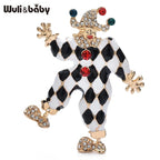 PENDRA Multi Color Crystal Clown Brooch
