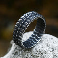 PENDRA Dragonscale Punk Stainless Steel Dragon Scale Ring