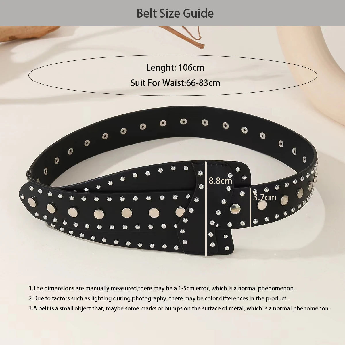 PENDRA Demiarae Nail Studded Gothic Belt