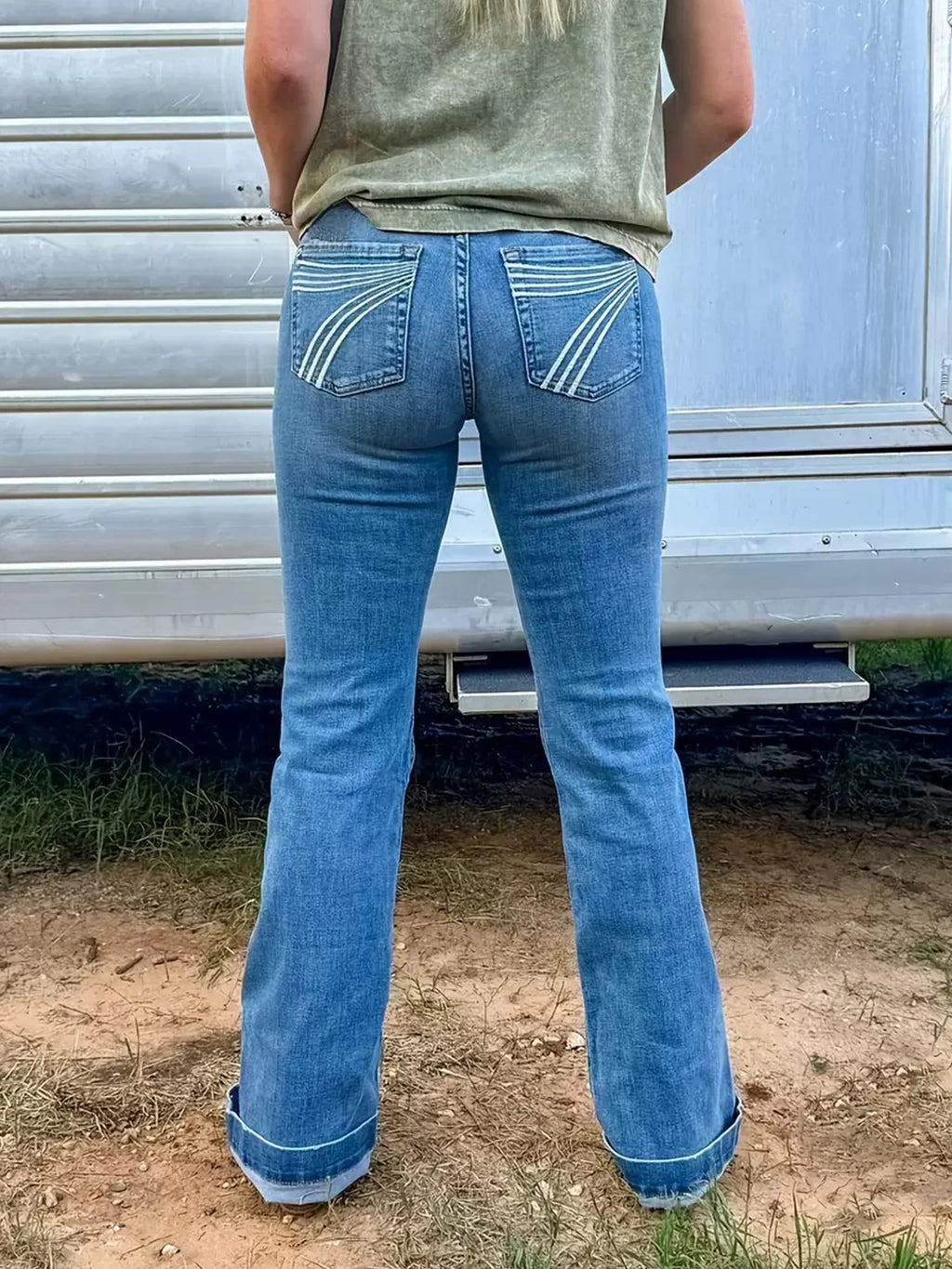 PENDRA Waist Elastic Band Jeans