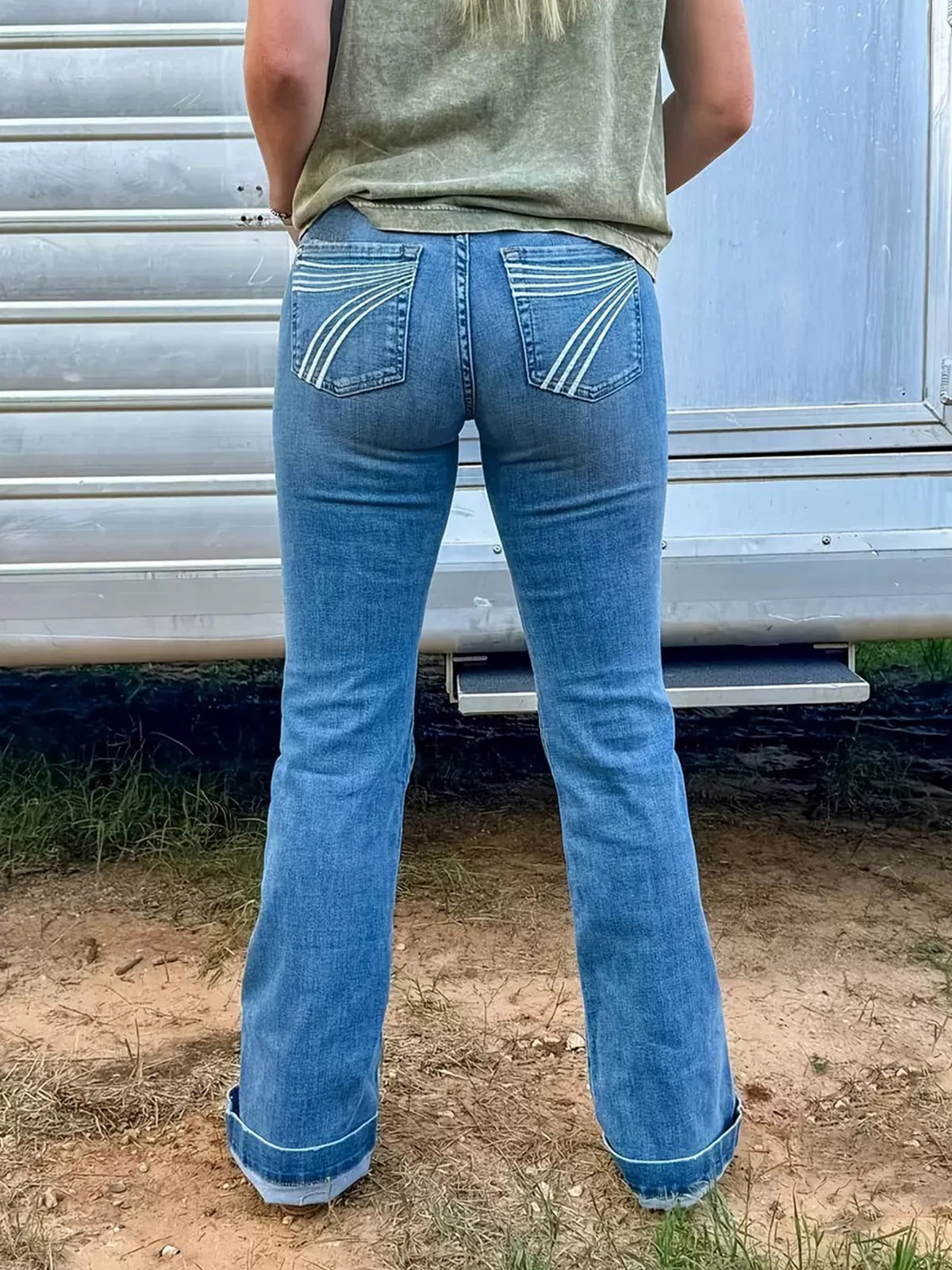 PENDRA Waist Elastic Band Jeans