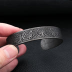 PENDRA Valknut Nordic Stainless Steel Open Cuff Bracelet