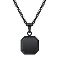 PENDRA Square Stone Natural Pendant Necklace