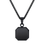 PENDRA Square Stone Natural Pendant Necklace
