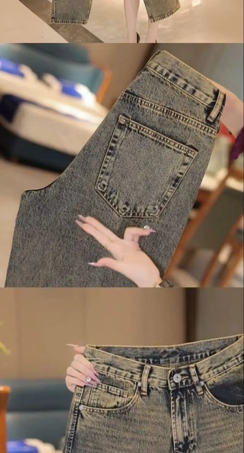PENDRA Straight Wide Coffee Pants