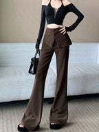 PENDRA Waist Micro Flare Fake Pants