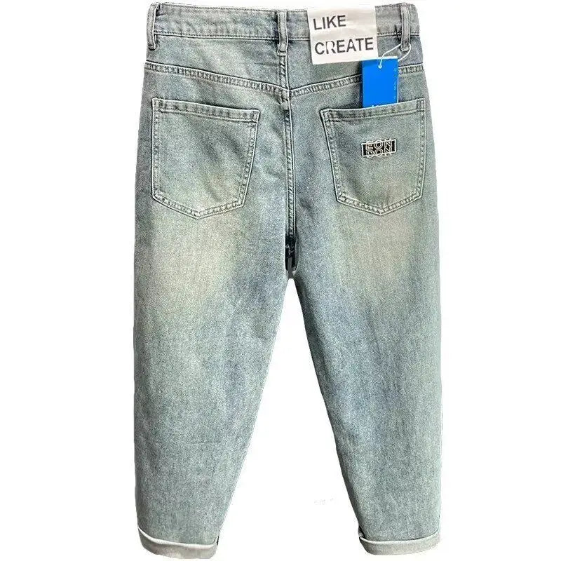 PENDRA Straight Leg Denim Washed Pants