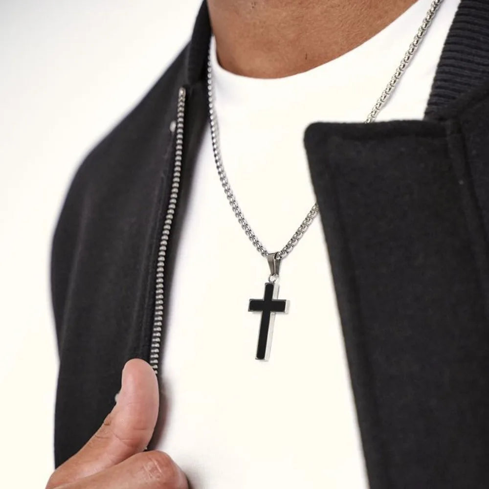PENDRA Cross Black Pendant Necklace