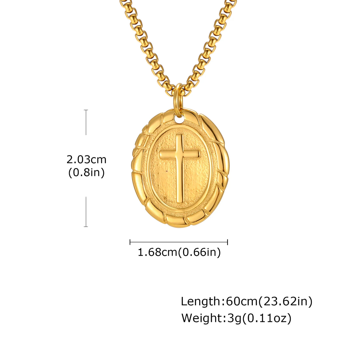PENDRA Cross Silver Religious Pendant Necklace