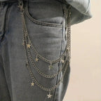 PENDRA Crossstar Layered Waist Chain Keychain