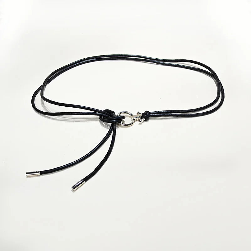 PENDRA Seraene Leather Rope Minimal Belt