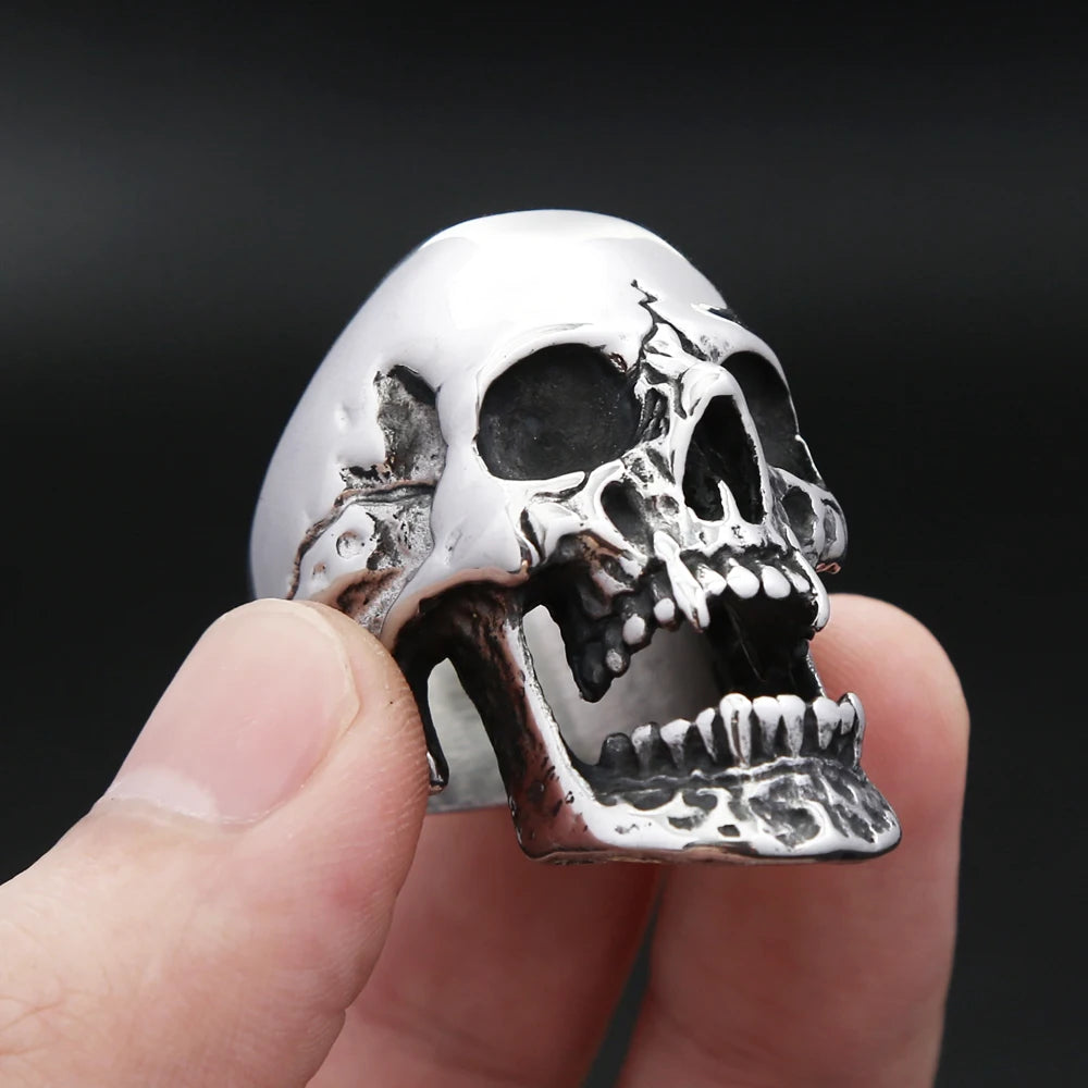 PENDRA Skullpunk Gothic Stainless Steel Skull Ring