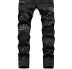 PENDRA Embroidery Elastic Ripped Pants