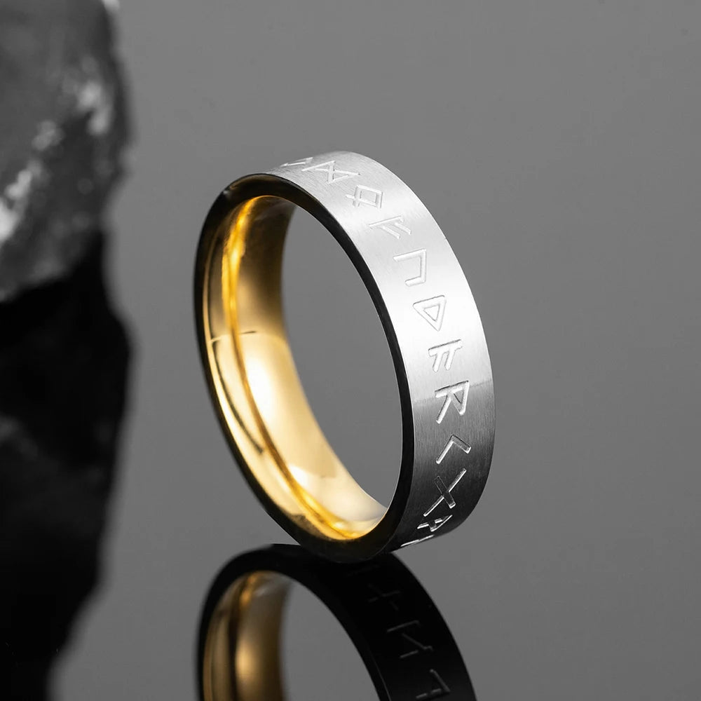 PENDRA Rune Blue Gold Ring