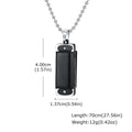 Playable Mini Harmonica Necklace for Men,Rectangular Pendant with Stainless Steel Ball Chain,Punk Music Lover Jewelry Gift