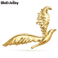 PENDRA Stainless Steel Flying Bird Brooch