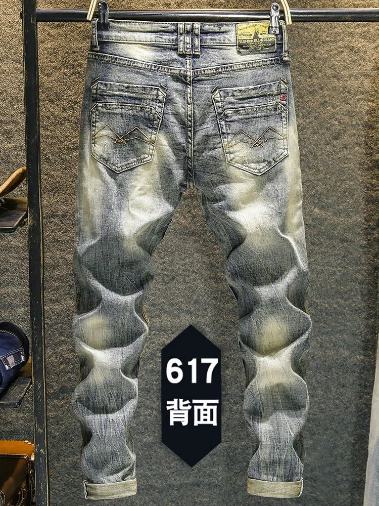 PENDRA Elastic Old Slim Pants