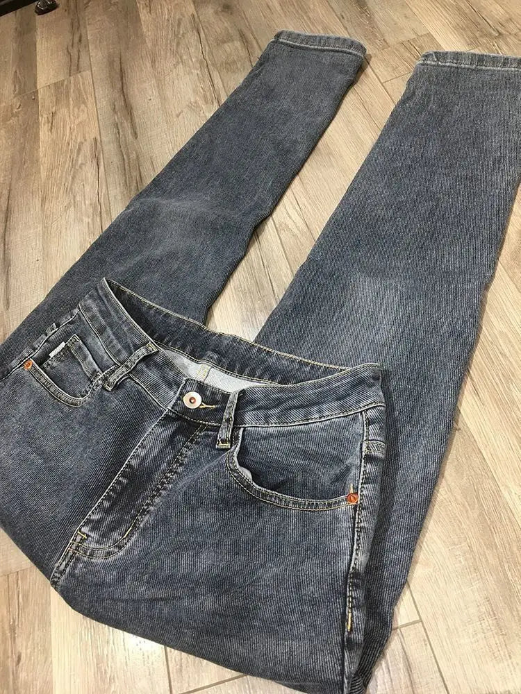 Fashion Men's Casual Denim Jeans High-quality Slim Fit Spring Autumn Blue Stretch Cowboy Stylish Luxury Clothing Men Trousers