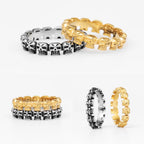 PENDRA Skull Biker Steel Ring