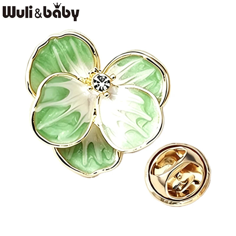 PENDRA Pansyelle Pansy Flower Collar Pin