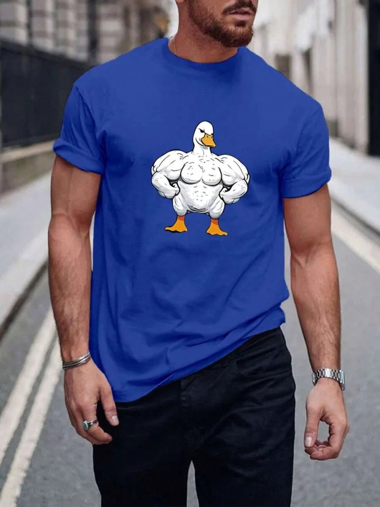 Summer Daily Casual Men's Gradient Short-sleeved Top Outdoor Sports Men's T-shirt Street Fashion T-shirt Letter-printed Mens Top