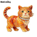 PENDRA Kitty Rhinestone Cat Brooch