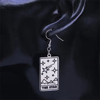 Tarot Card The Star Dangle Earrings Stainless Steel Divination Drop Earring Jewelry boucle d’oreille acier inoxidable 3470