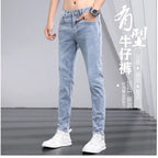 Luxury Summer Designer Korean Classic Streetwear Cowboy Pants for Men Fashionable and Comfortable Boyfriend Skinny Jeans Men