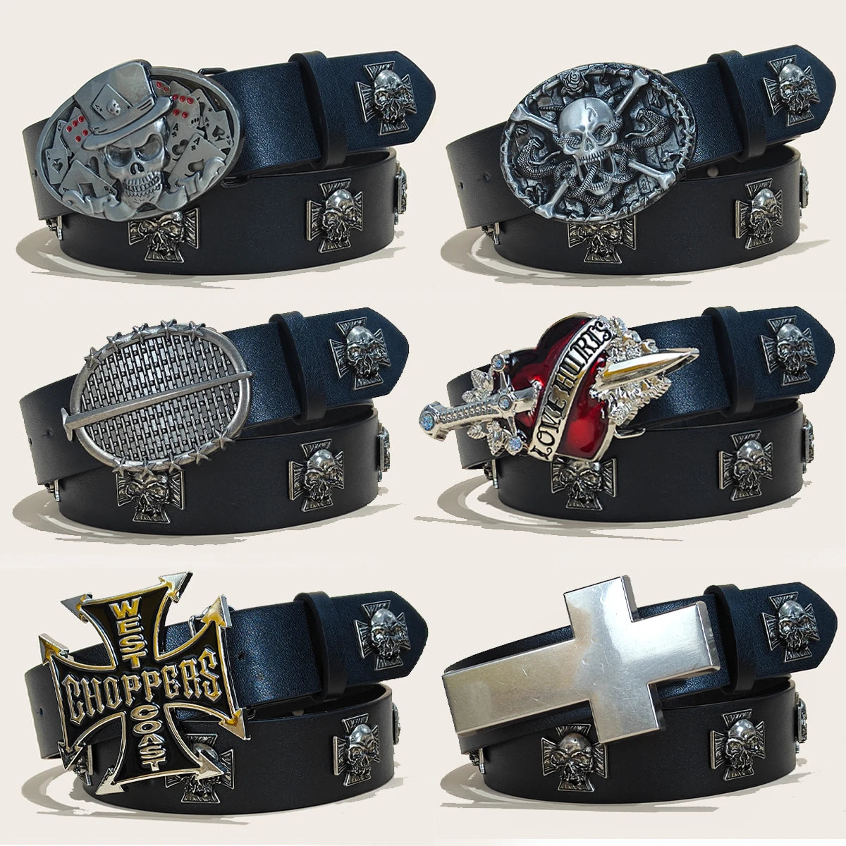 Punk Men's Belt Bohemian Style Fashion Personalized Belt For Men and Women Gothic Rock Y2K Belts For Jeans Dresses & Casual Wear
