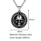 PENDRA Skull Vintage Steel Necklace
