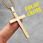 PENDRA Refract Light Cross Steel Necklace