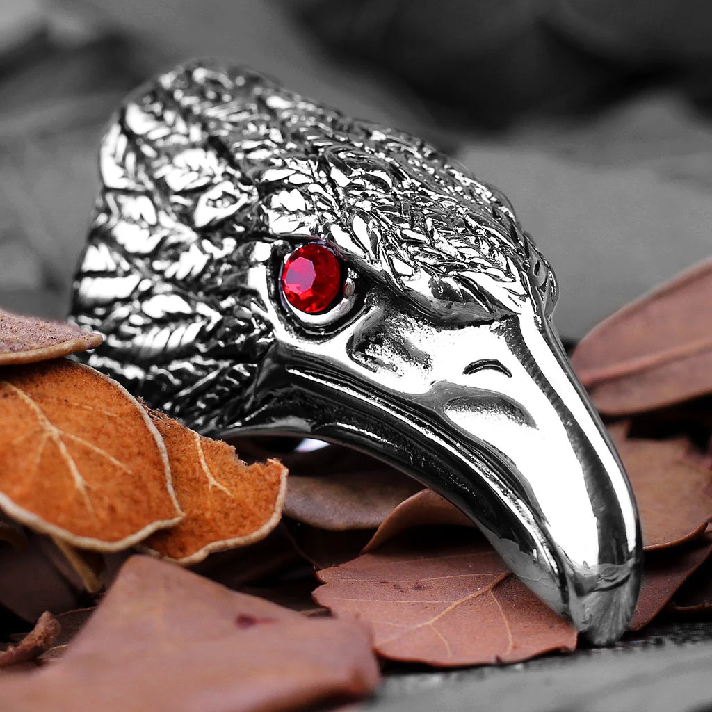 PENDRA Rock Crow Bird Steel Ring