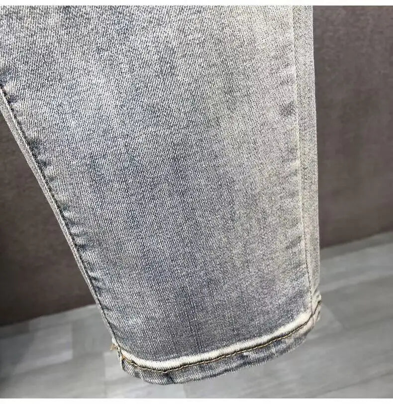 PENDRA Denim Washed Fit Trousers