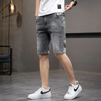 Men's Denim Shorts 2025 Summer Thin Five-point Pants Versatile Simple CowBoys Korean Blue Overalls Denim Short Medium Pants Man