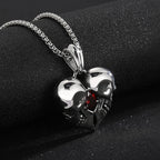 PENDRA Skullheart Stainless Steel Skull Heart Ring