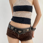 PENDRA Celesra Black Heart Gothic Corset Belt