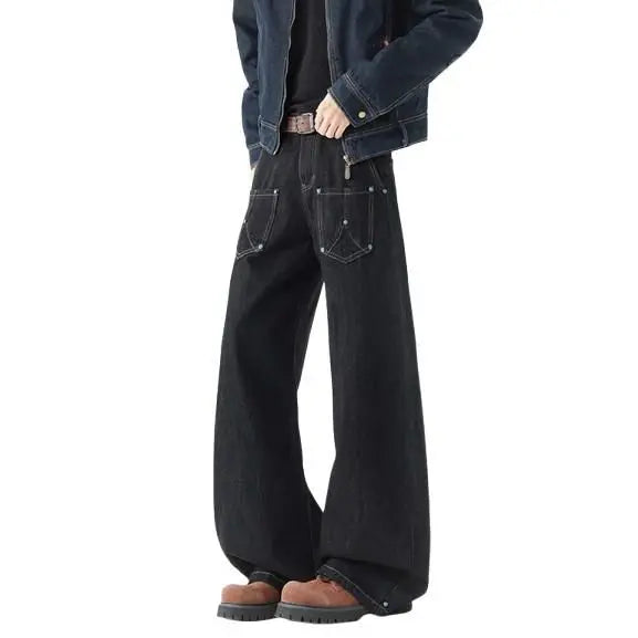 PENDRA Black Bright Line Jeans
