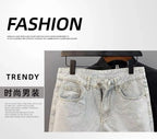 Light Blue Denim Shorts CowBoys Simple Solid Brand Summer New Slim-fit Non-elastic Washed Casual Half Pants Bermuda Shorts