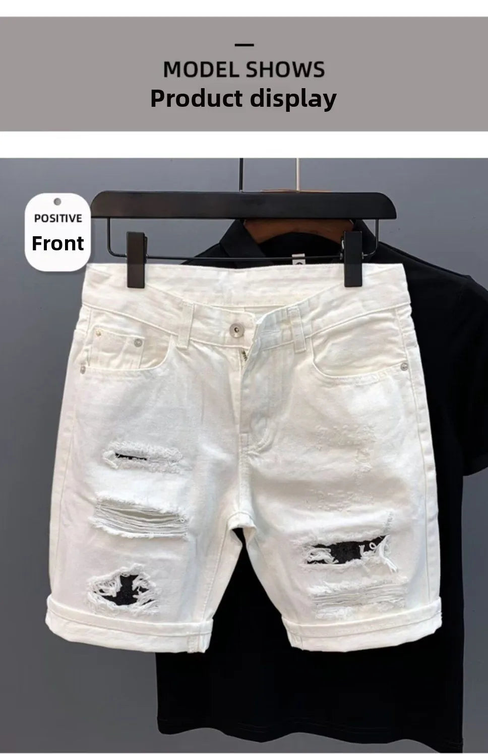 PENDRA Cat Beard Ripped Shorts