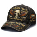 Old Rebels Club Lifetime Member Cap: A Highly Collectible Bold Edgy Piece with Distinctive Themed Design