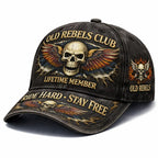 Old Rebels Club Lifetime Member Cap: A Highly Collectible Bold Edgy Piece with Distinctive Themed Design