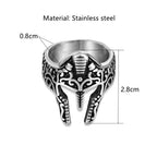 PENDRA Warrior Helmet Vintage Steel Ring